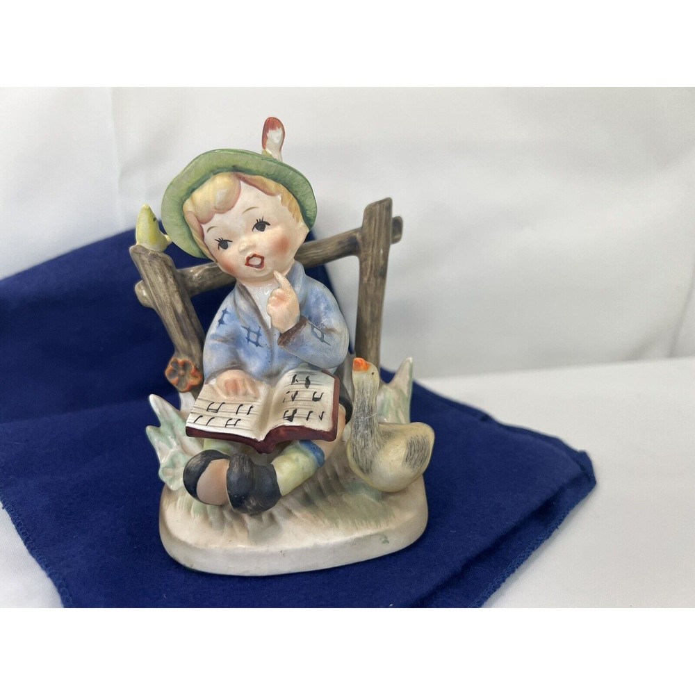 Vintage Hummel Figurines‎ 7961 Boy Singing W/Goose & Bird - Picture 2 of 8